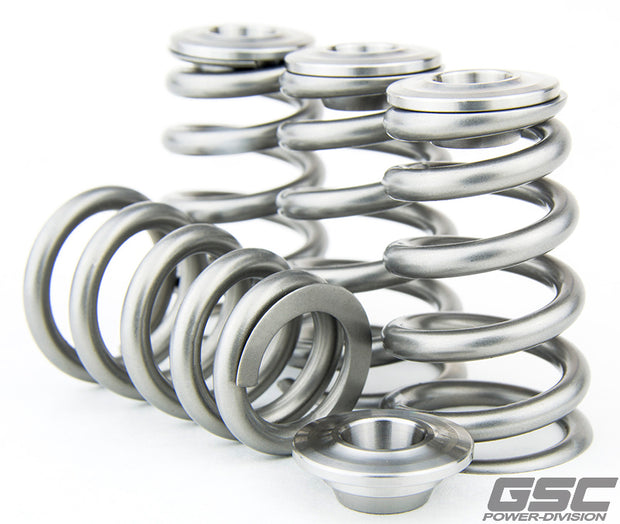 GSC Power-Division High Pressure CONICAL Valve Spring with Ti Retainer for Toyota 3SGTE