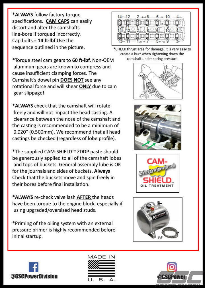 GSC Power-Division Billet VVTI 2JZ-GTE S1 Camshafts Motor Vehicle Engine Parts GSC POWER DIVISION   
