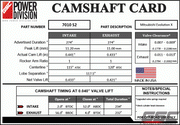 GSC Power-Division Billet Evolution X S2 Camshafts.