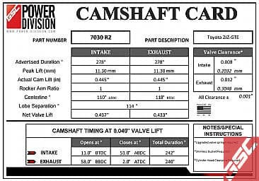 GSC Power-Division Billet 2JZ-GTE R2 Camshafts | GSC POWER