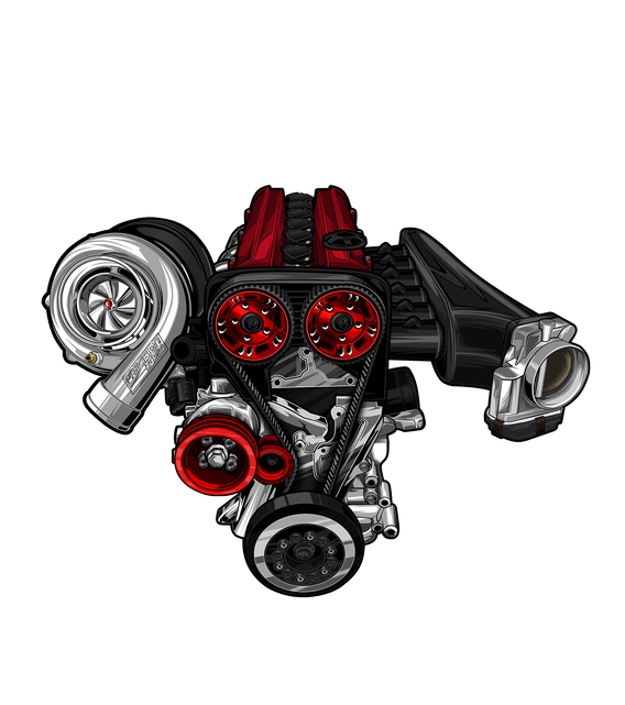 Toyota 2JZ engine illustration from GSC Power-Division